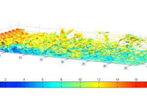 Numerical modelling of the GVPM turbulent flow
